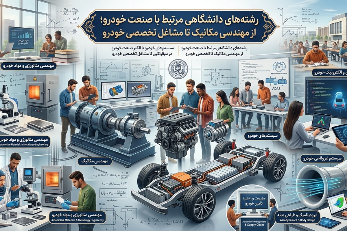 رشته‌های دانشگاهی مرتبط با صنعت خودرو؛ از مهندسی مکانیک تا مشاغل تخصصی خودرو